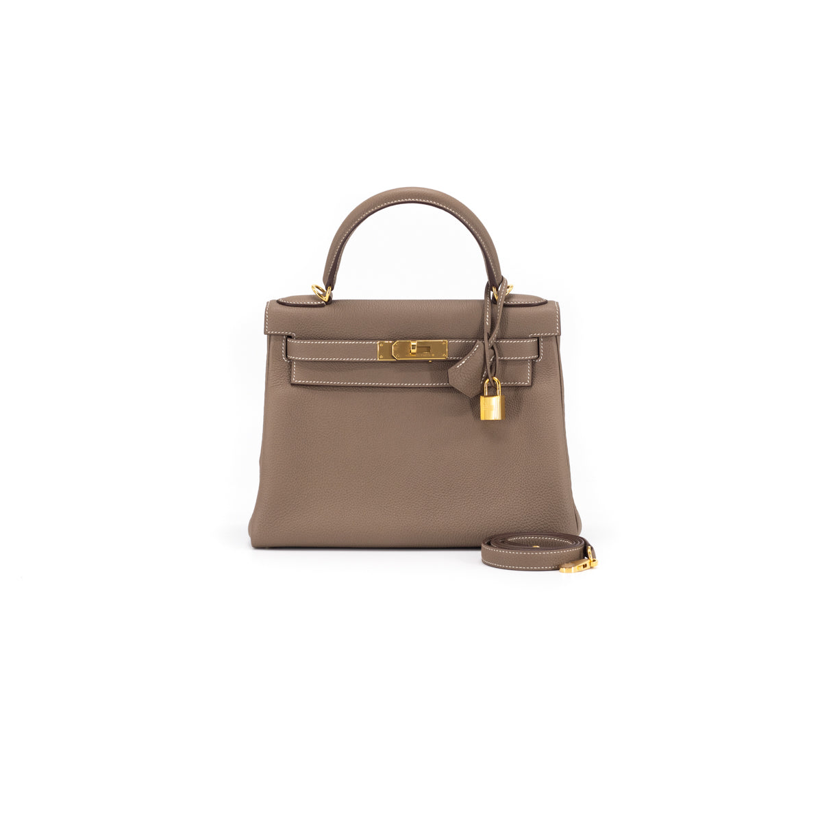 Brandlover Cafe - 👜Hermes Kelly28 etoupe PHW togo stamp Y NEW