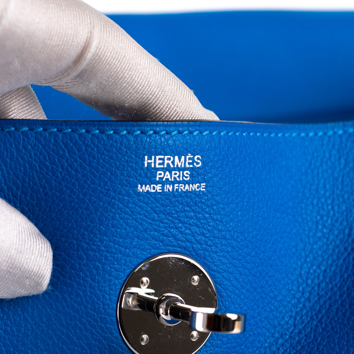 Hermès Lindy 30 Blue - X Stamp - THE PURSE AFFAIR