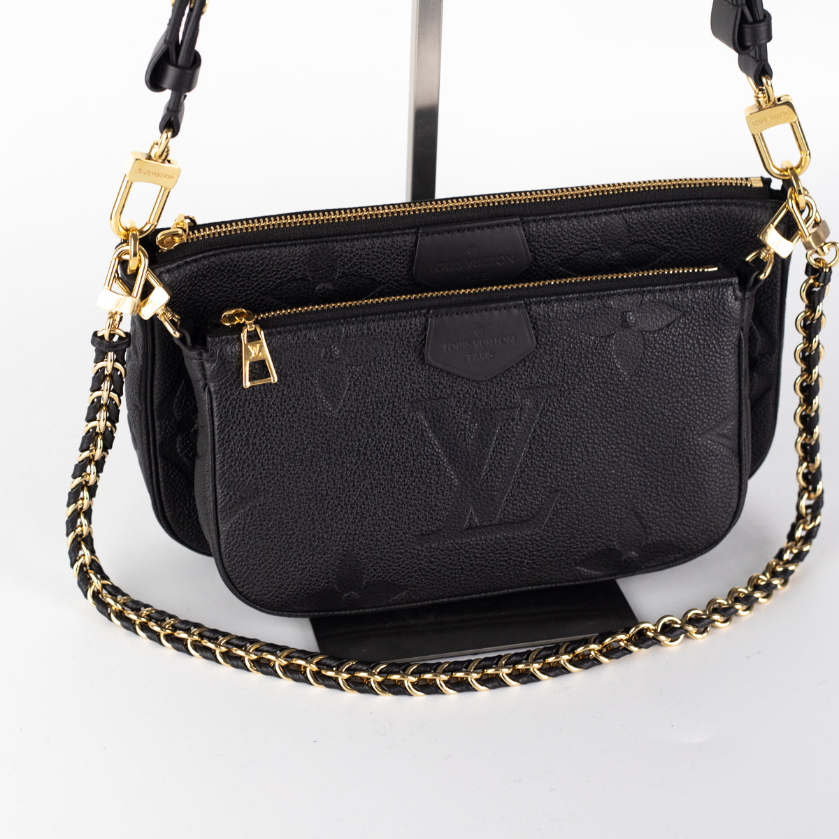 Multi pochette accessoires leather crossbody bag Louis Vuitton Black in  Leather - 27419279