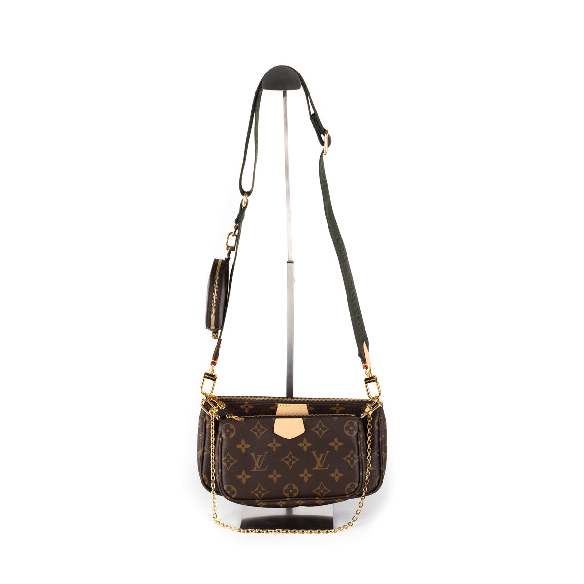 Louis Vuitton Khaki Monogram Multi Pochette Bag Trio Crossbody 1LV82  Leather ref.346709 - Joli Closet