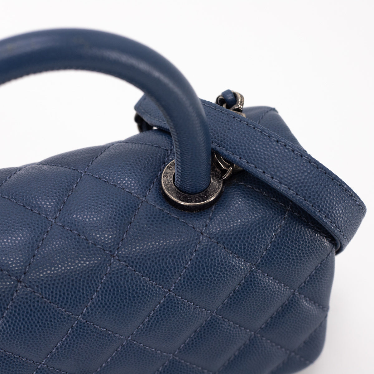 Coco handle handbag Chanel Blue in Denim  17240238