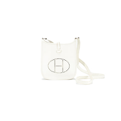 Hermès Mini Evelyne 16 Leather Bag New White PHW – The Luxury Shopper
