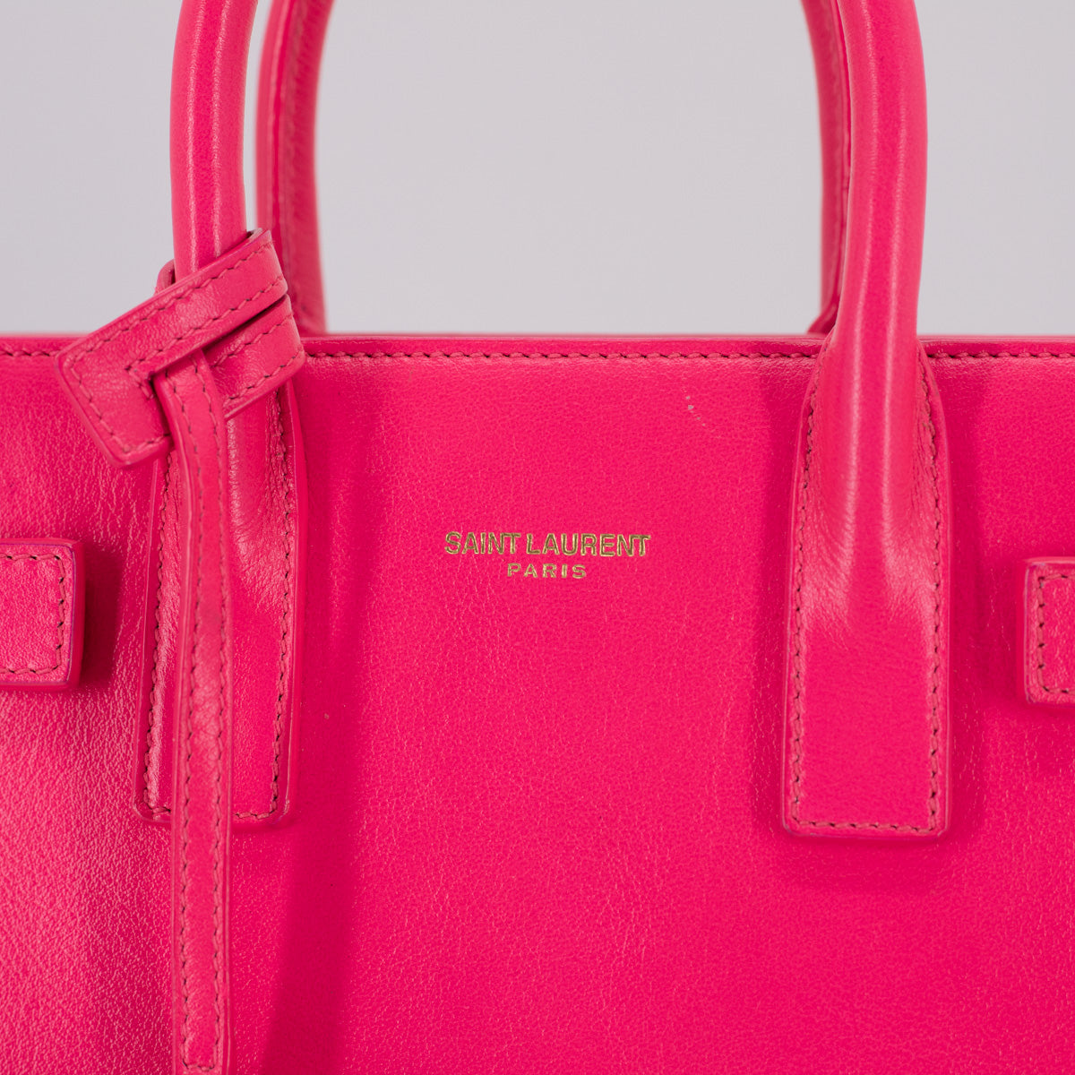 Yves Saint Laurent Pink Calfskin Leather Nano Sac de Jour Bag - Yoogi's  Closet