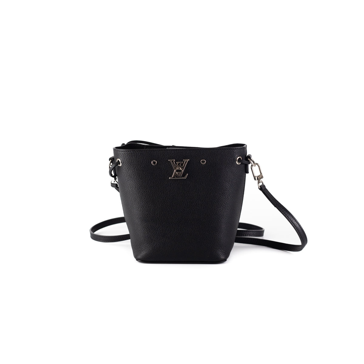 Louis Vuitton Nano Lockme Bucket Bag - Black Bucket Bags, Handbags -  LOU716412
