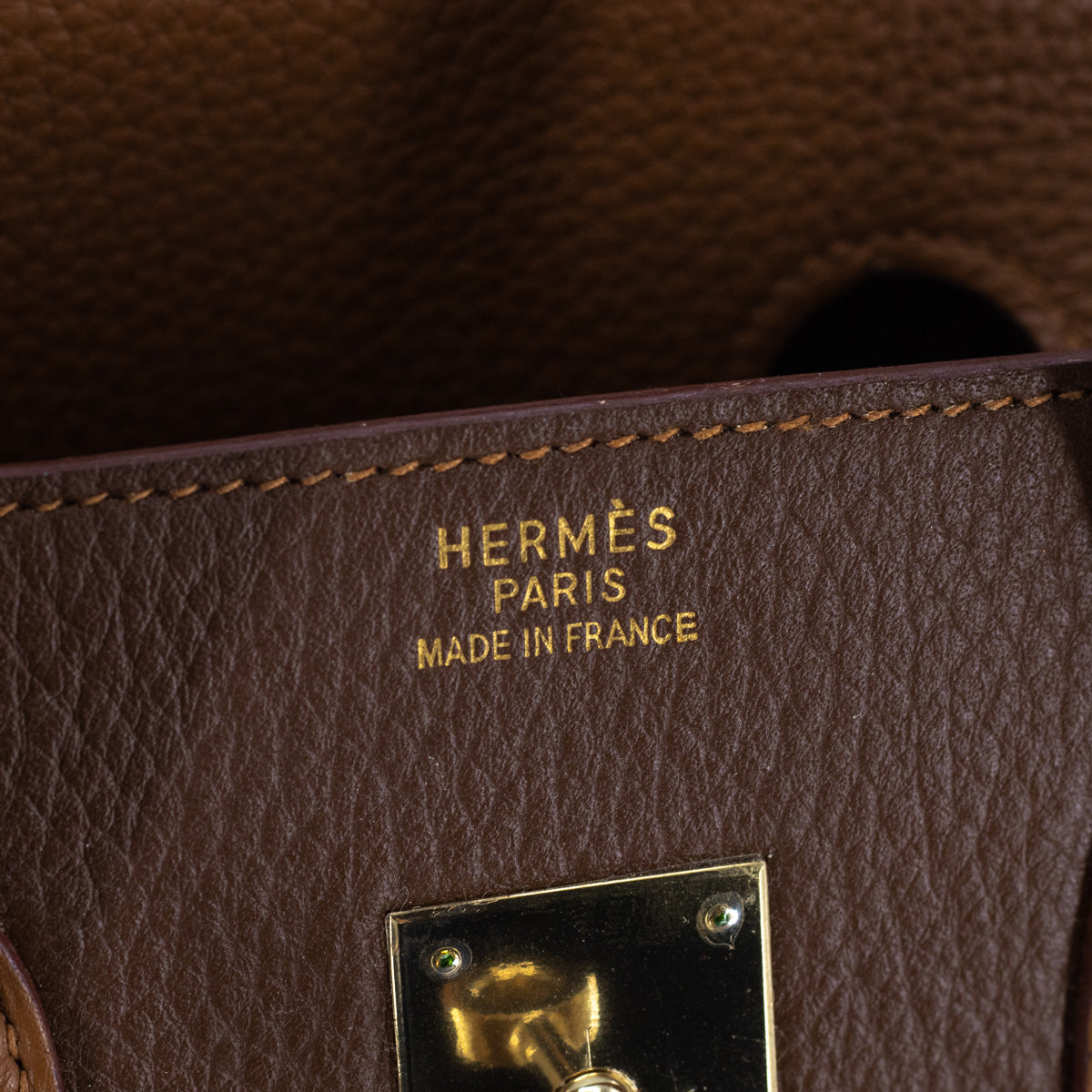 Hermes Club Birkin 30 Bag Tri-Color CC37 Gold And 3G Alezan And Ficelle  CC17 GHW