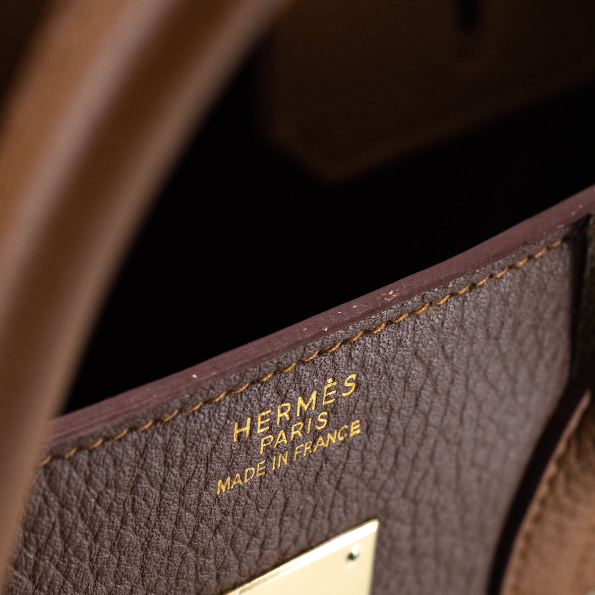 Hermès Hermes Birkin handbag 35 LEATHER BARENIA CAMEL GOLD LEATHER