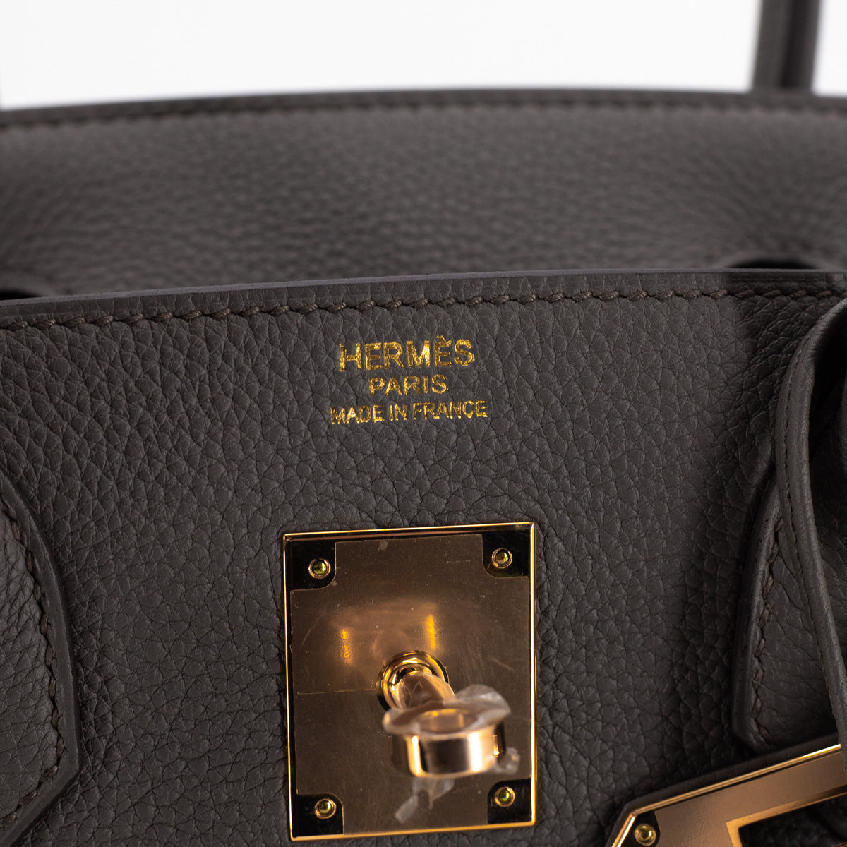 Hermès Gris Etain Togo Leather Rose Gold Finished Birkin 30 Bag