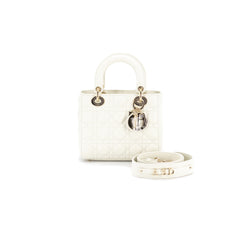 Dior Lady Dior Mini White Bag White March 2020 - THE PURSE AFFAIR