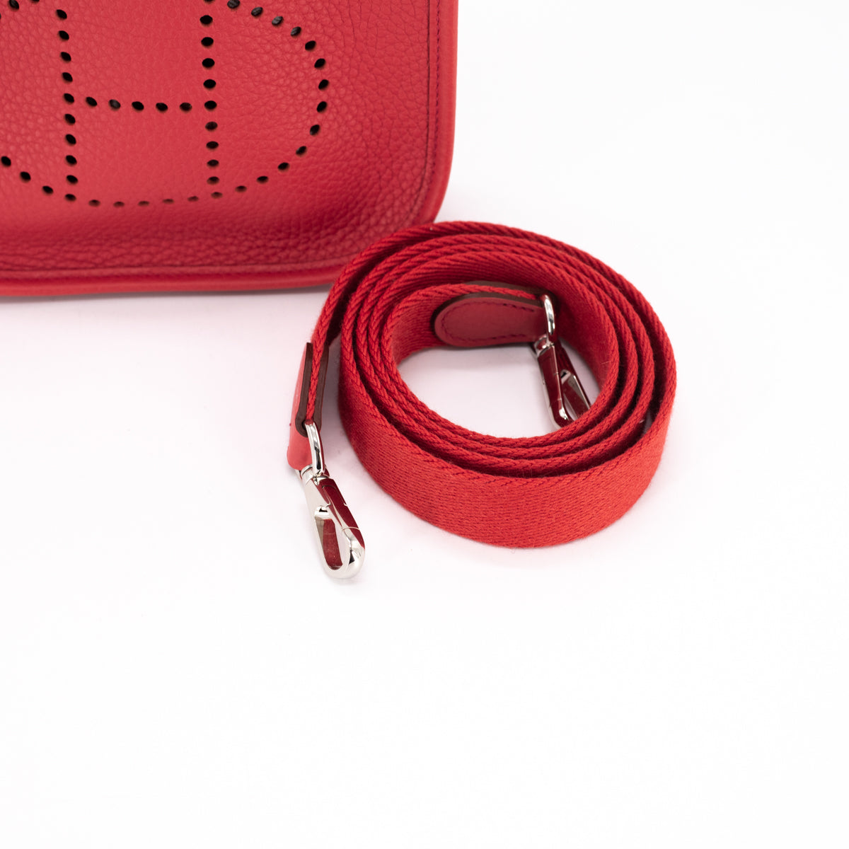 BNIB HERMES Evelyn 16 TPM - Taurillon Clemence Leather - Rouge Sellier - GHW