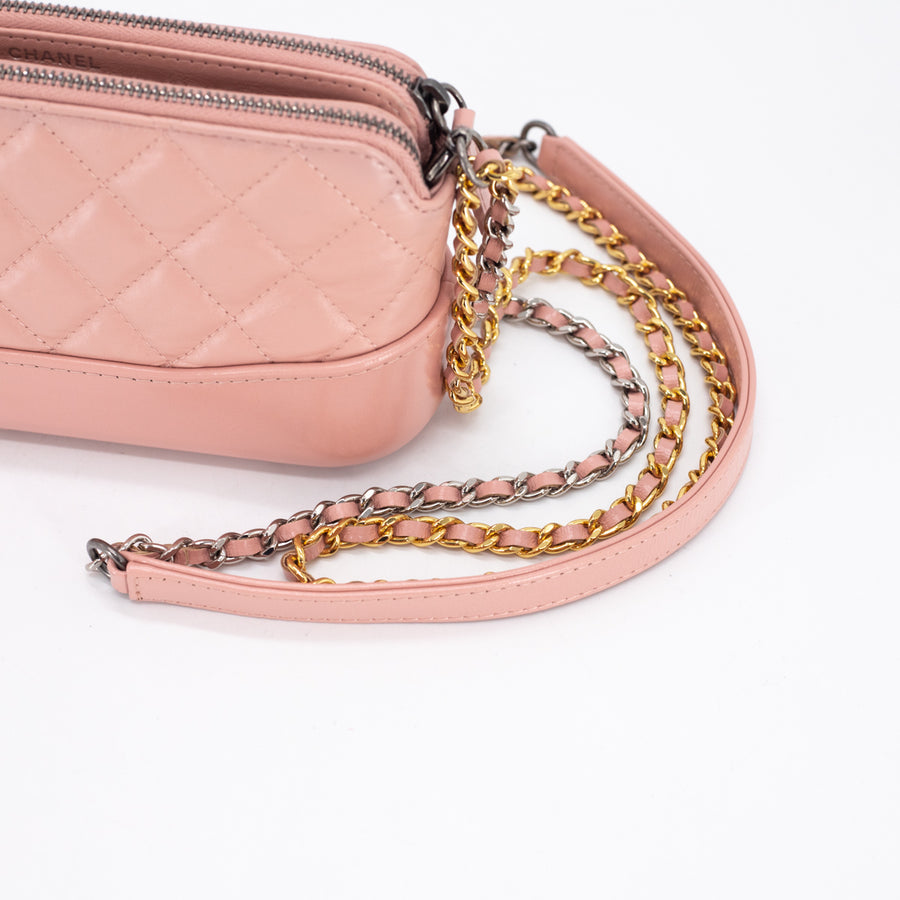 Chanel Small Gabrielle Black Croc Embossed Bag - THE PURSE AFFAIR