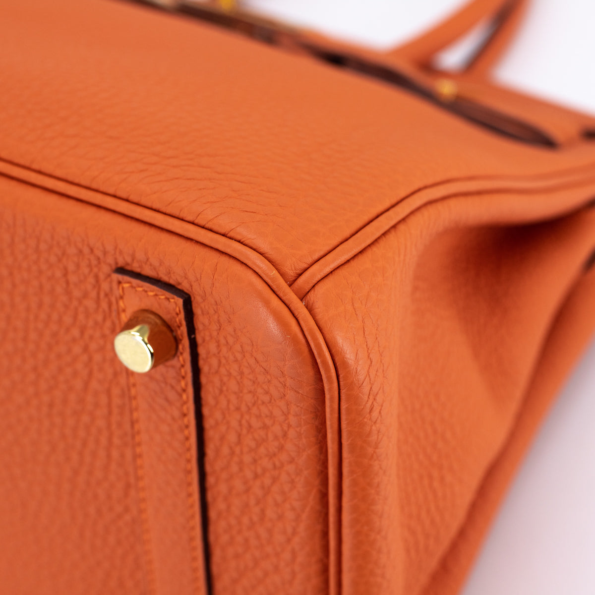 Birkin 30 leather handbag Hermès Orange in Leather - 29113235