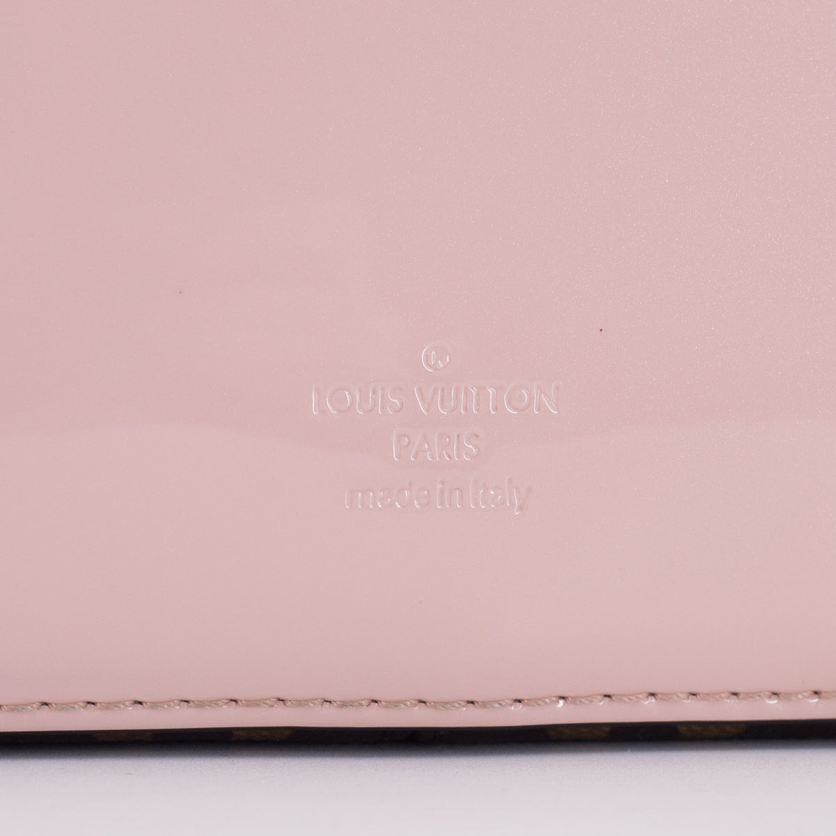 Louis Vuitton Patent Calfskin Cherrywood BB Rose Ballerine