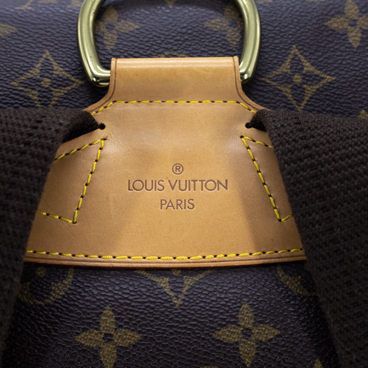 3ad3673] Auth Louis Vuitton Rucksack Monogram Mini Montsouris