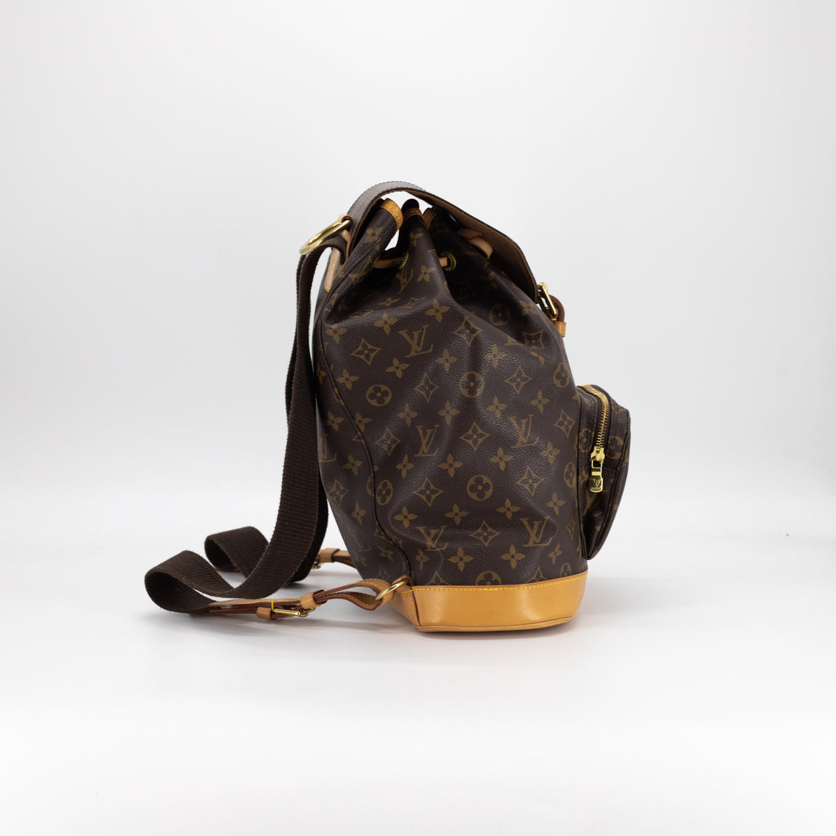 Authentic Louis Vuitton Monogram Montsouris GM Backpack #13664
