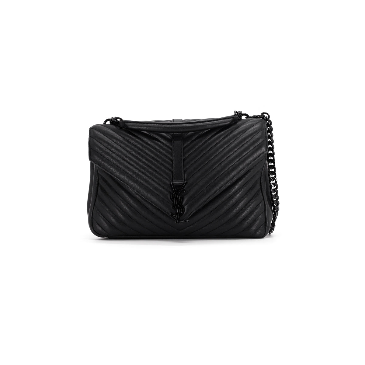 Saint Laurent College Large in Matelasse LeaTher