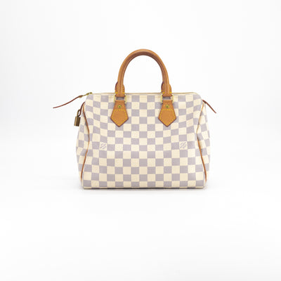 Sac Louis Vuitton speedy 25 checkered azure White Cloth ref.384860
