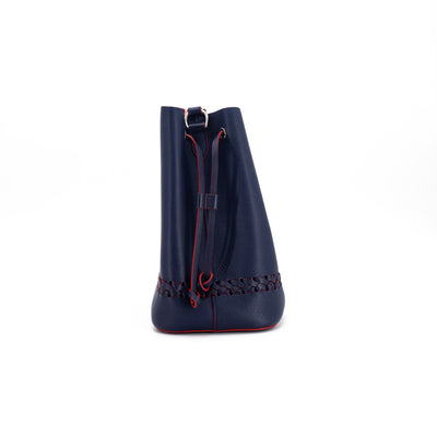 Louis Vuitton Marine Rouge Leather Lockme Bucket Bag