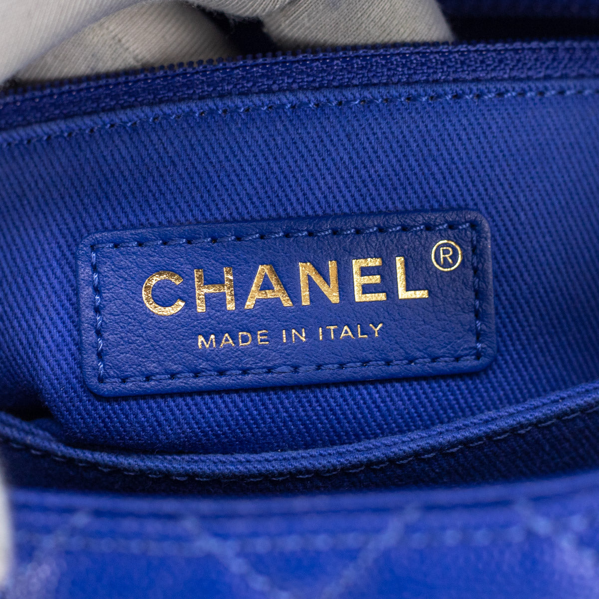 Chanel coco handle bag Blue Leather ref.487170 - Joli Closet