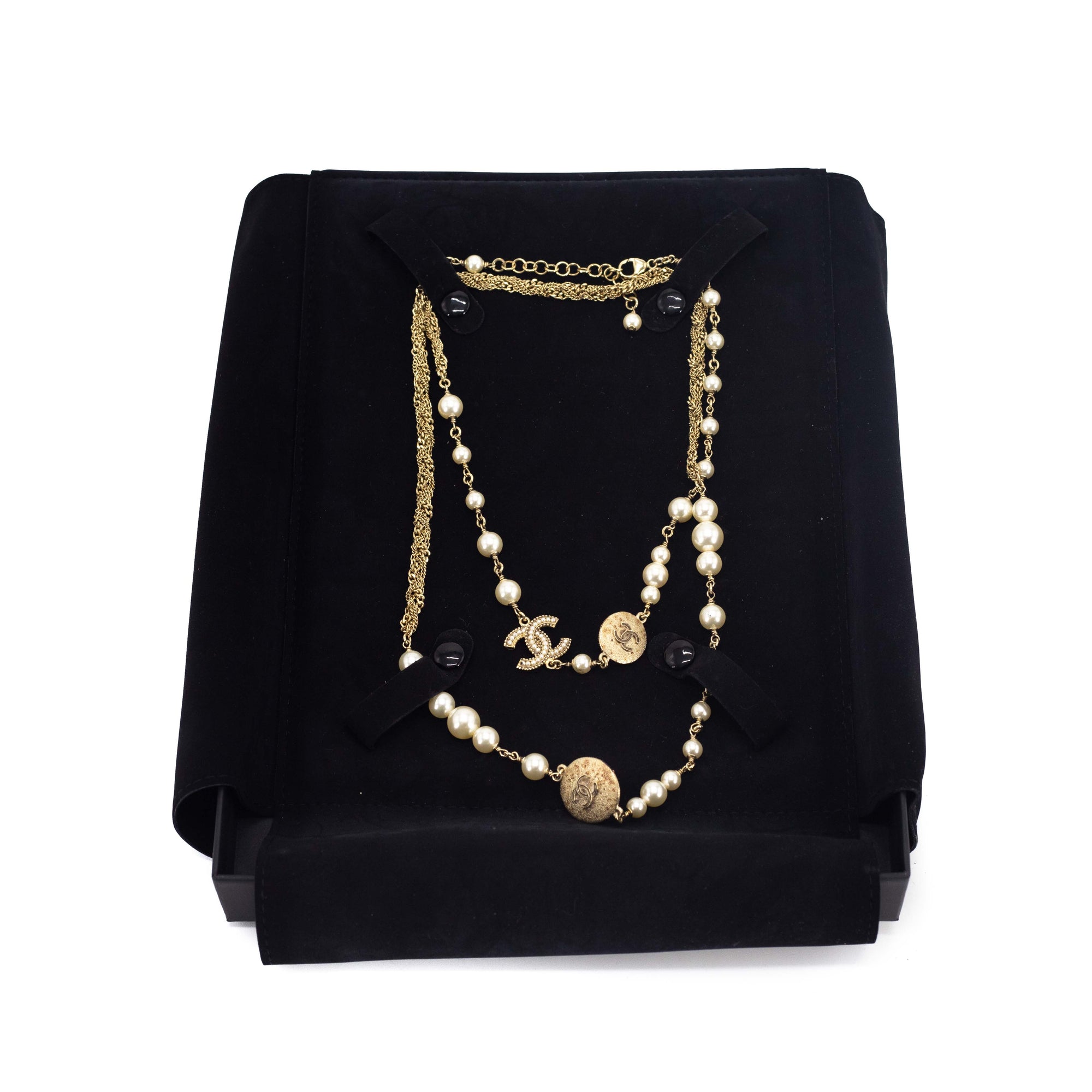 Chanel Pearl Chain Necklace  Etsy