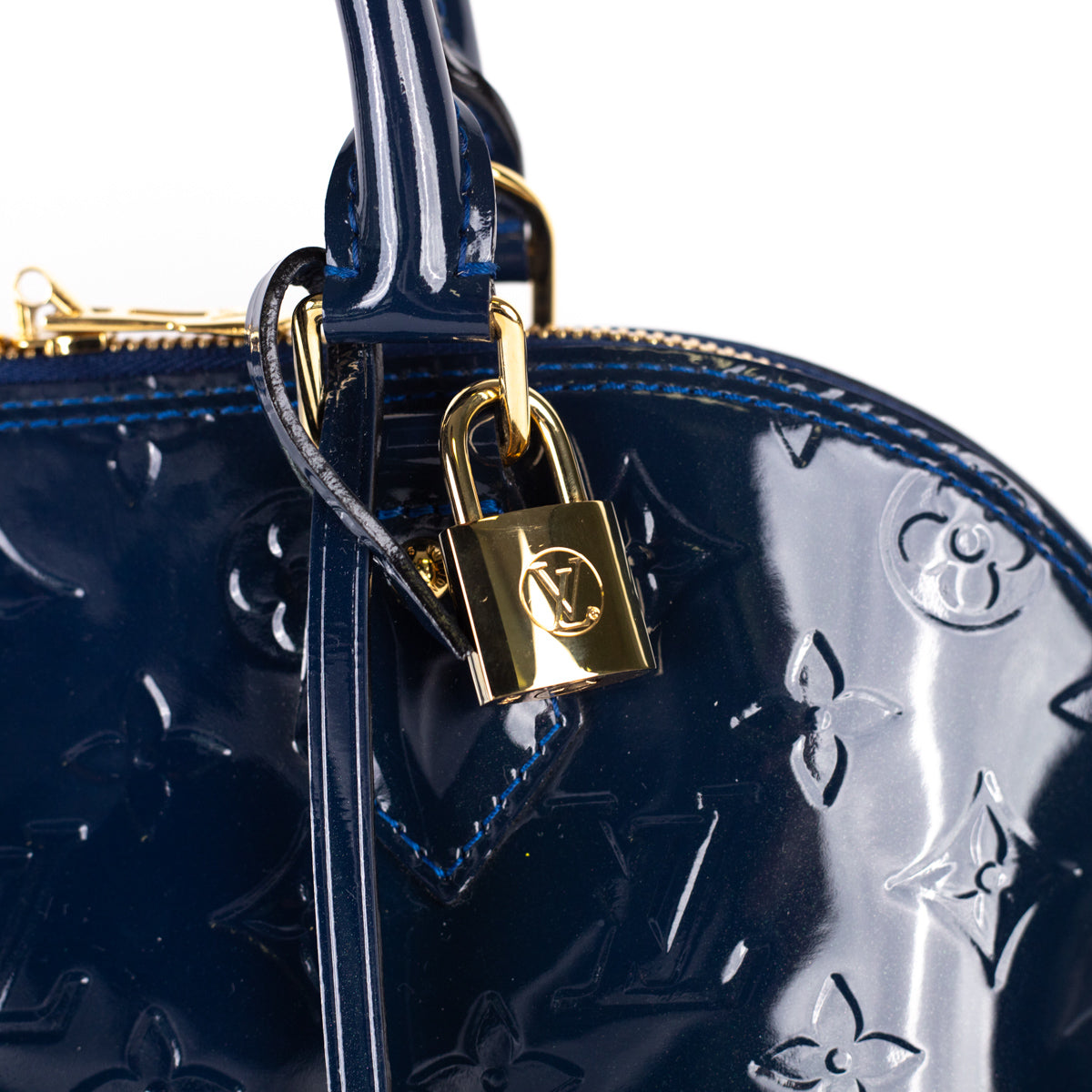 Louis Vuitton Blue Infini Monogram Vernis Alma PM Bag - Yoogi's Closet