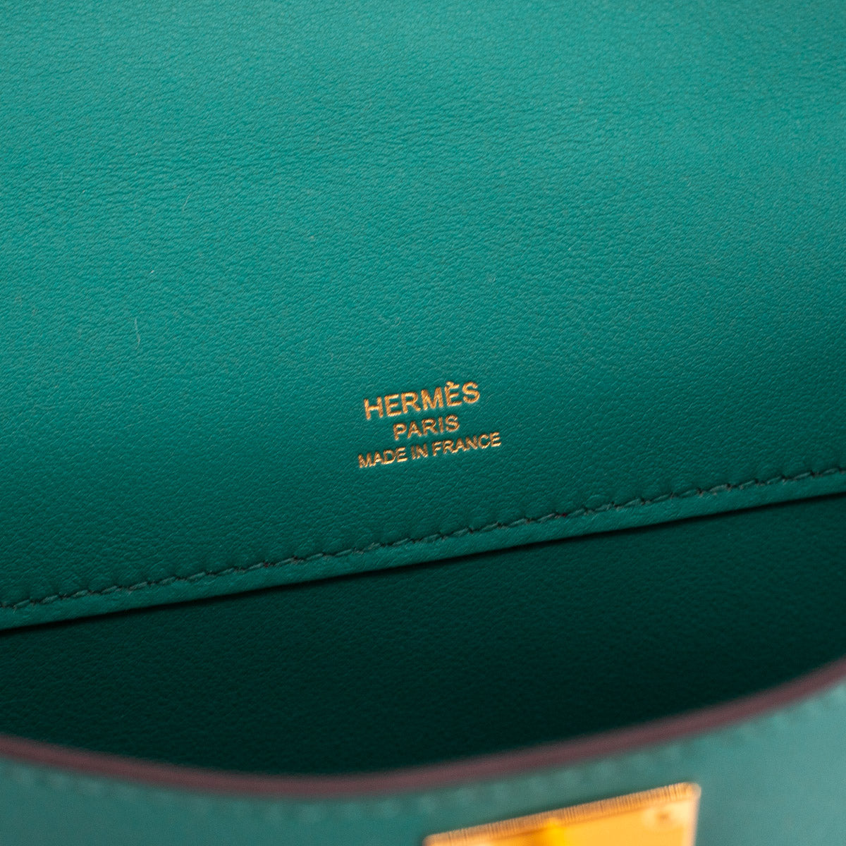 Hermes Kelly Cut Vert Vertigo Swift Gold Hardware #A - Vendome Monte Carlo