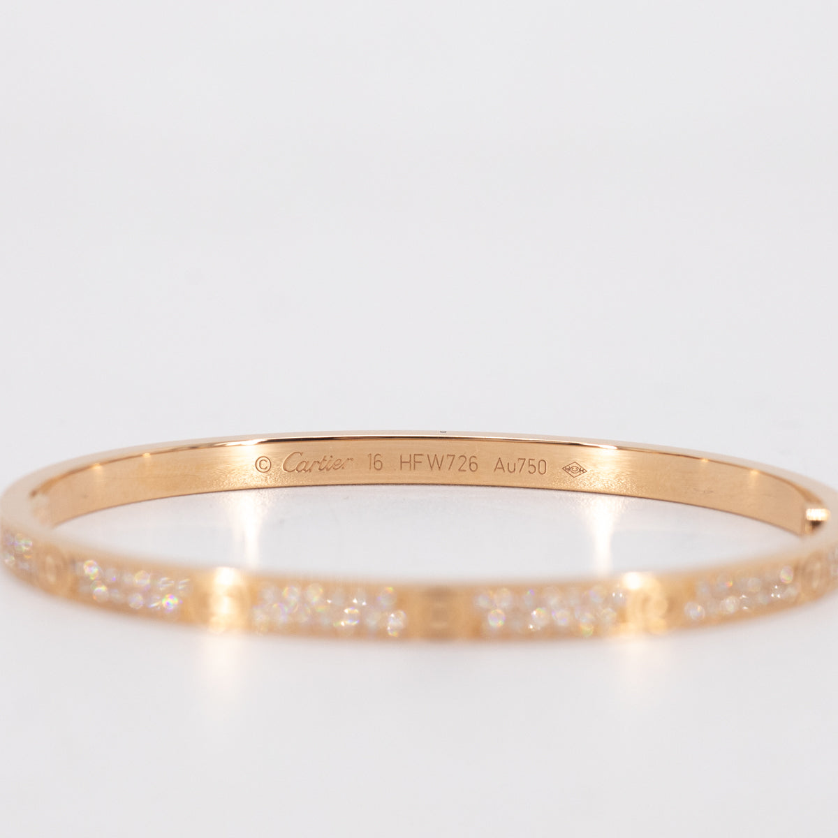 Cartier Love Bracelet SM Bangle 18K Pink Gold 750 Size16 90190551