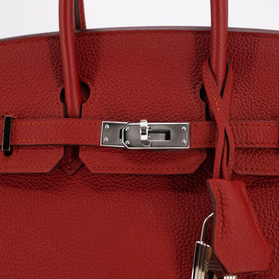 Hermes Birkin 35 Bag Vermillion Red Togo Leather with Gold Hardware