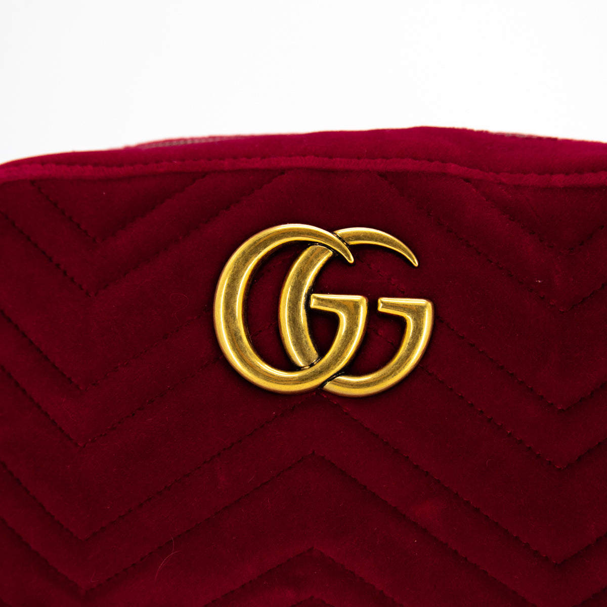 Gucci Gg Red Marmont Gucci Velvet Camera Bag - The Purse Affair