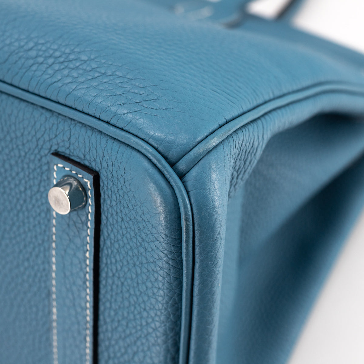 Hermès Blue Jean Togo Leather Birkin 35 PHW 6H1028