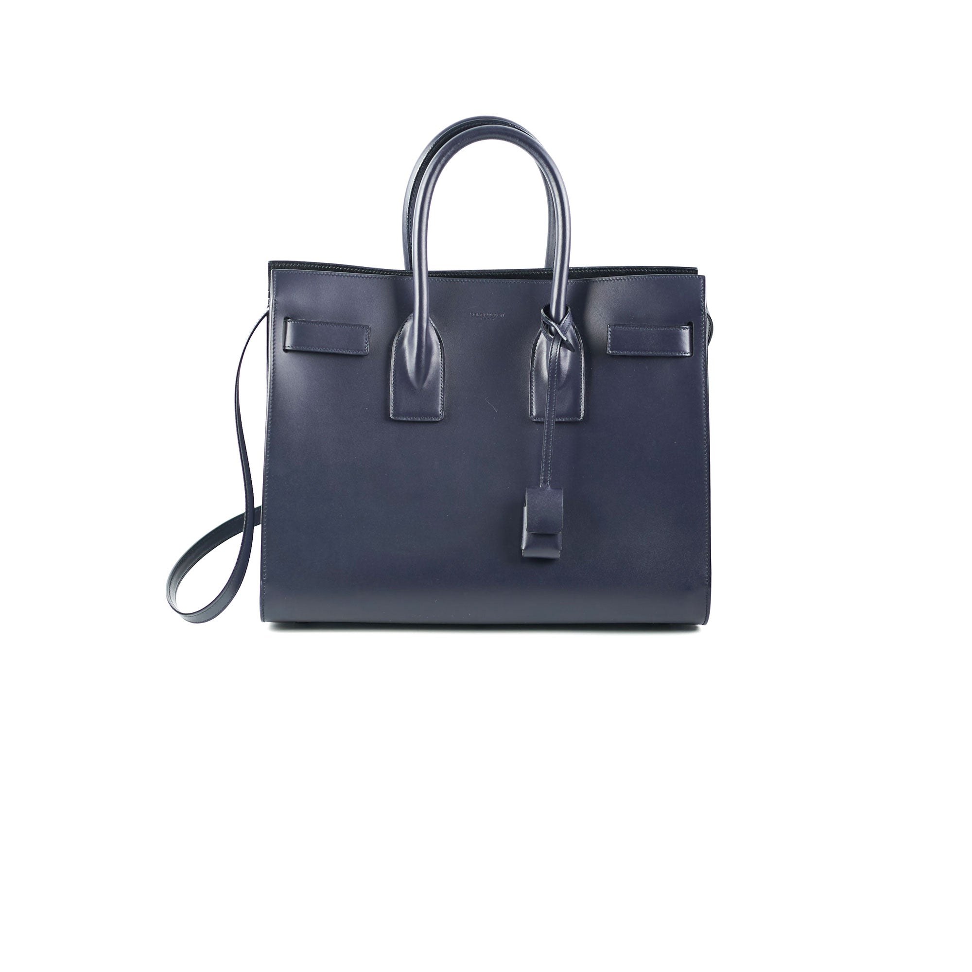 Saint Laurent Calfskin Small Sac De Jour Navy 