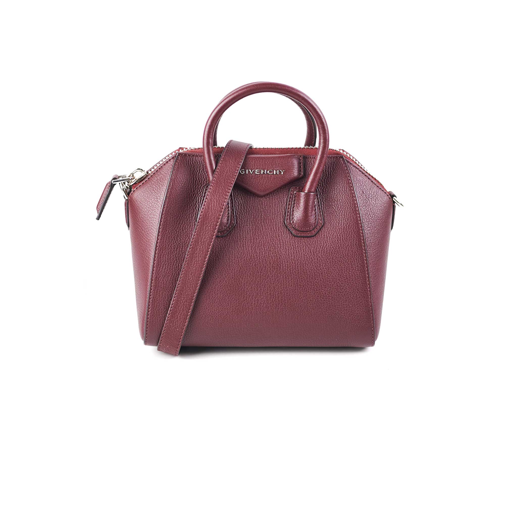 Givenchy Antigona Mini Maroon  Preowned Givnechy Bags - THE PURSE AFFAIR