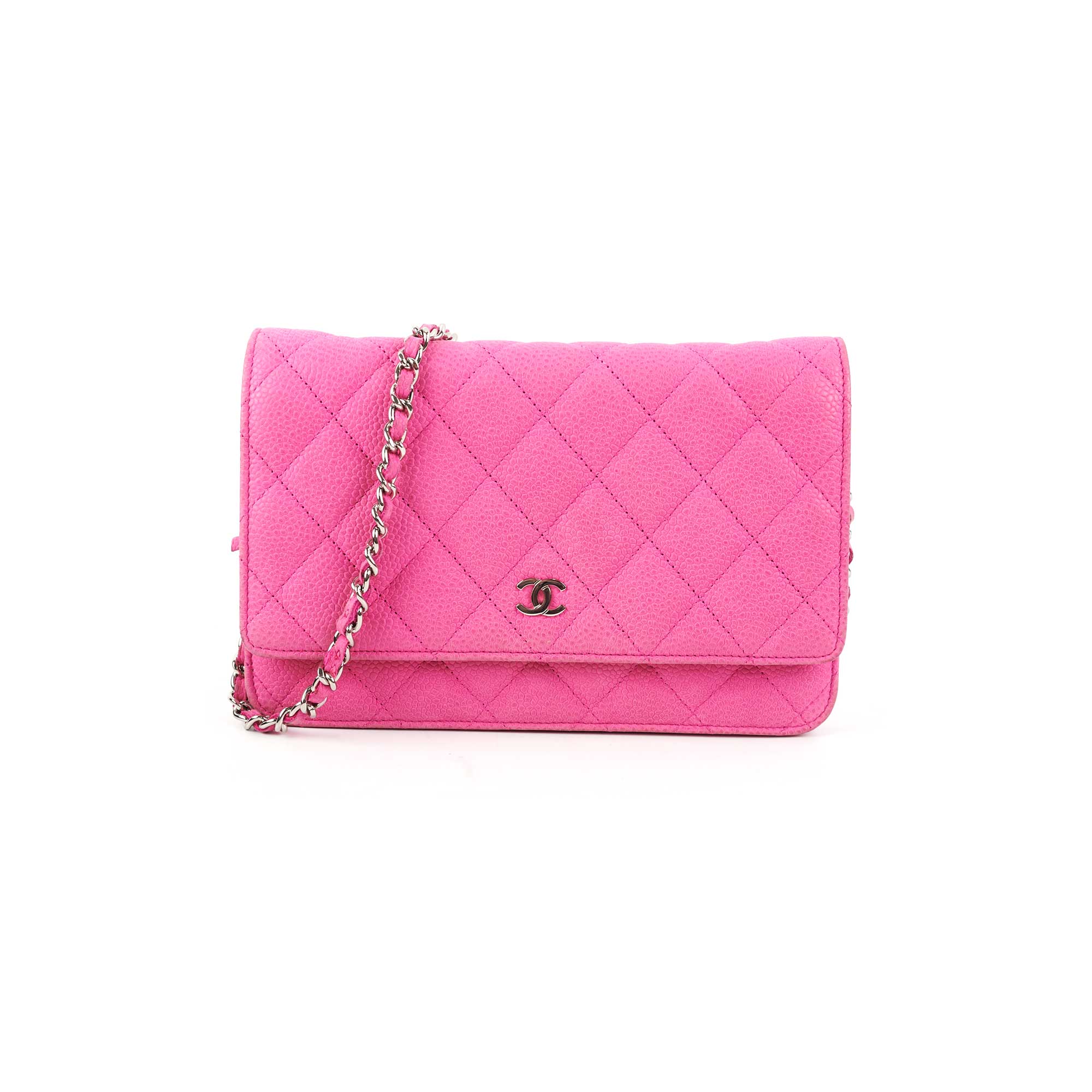 Chanel Pink Caviar Compact Wallet - THE PURSE AFFAIR
