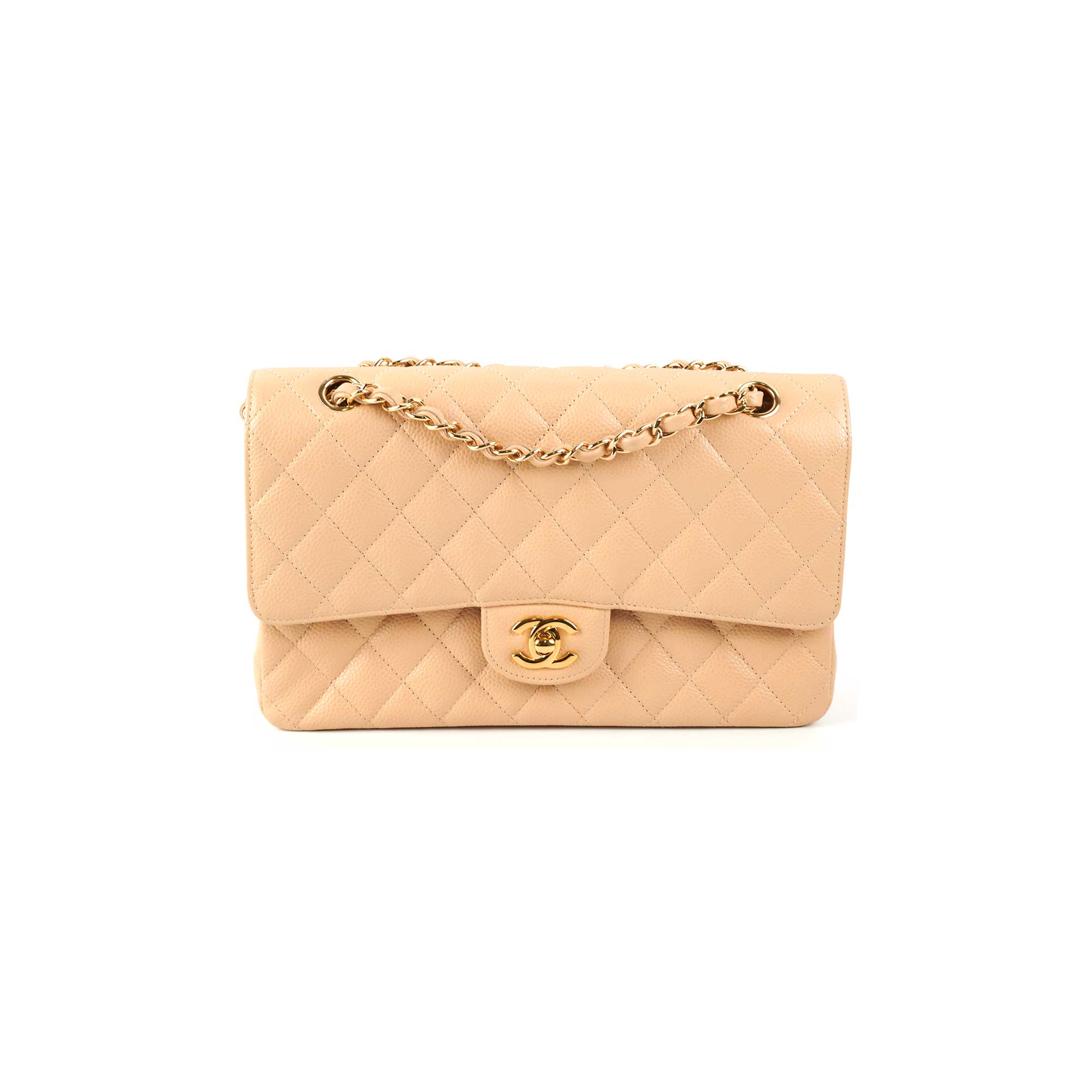 Chanel Womens Classic Flap Beige Caviar Large – Luxe Collective