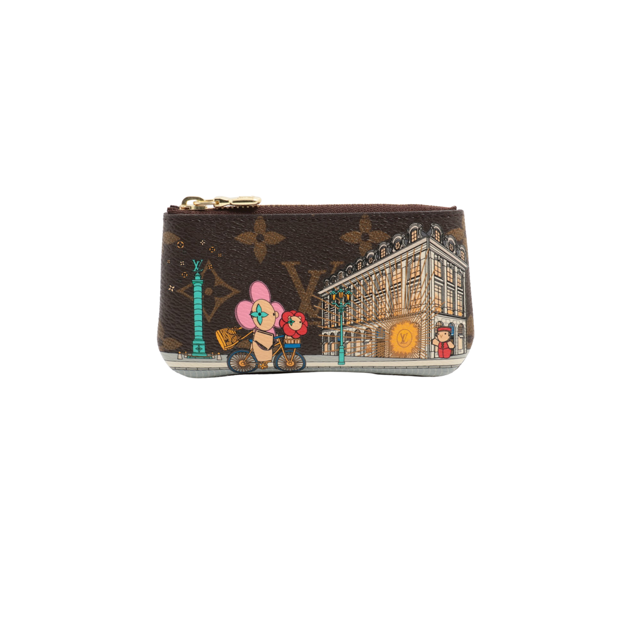 Louis Vuitton Monogram Bag Charm/Key Holder Ltd Ed Christmas Animation NEW!
