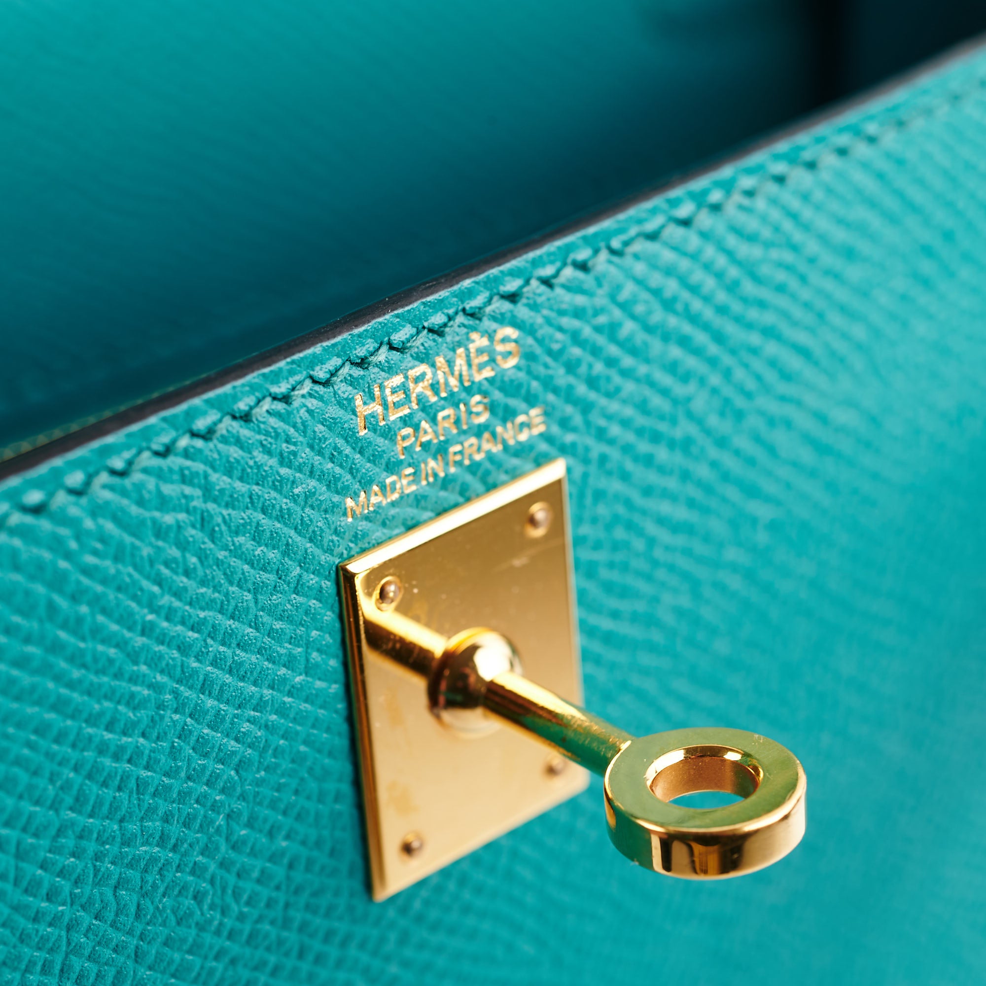 Hermes Kelly 25 Epsom GHW Bleu Paon - Stamp X - THE PURSE AFFAIR