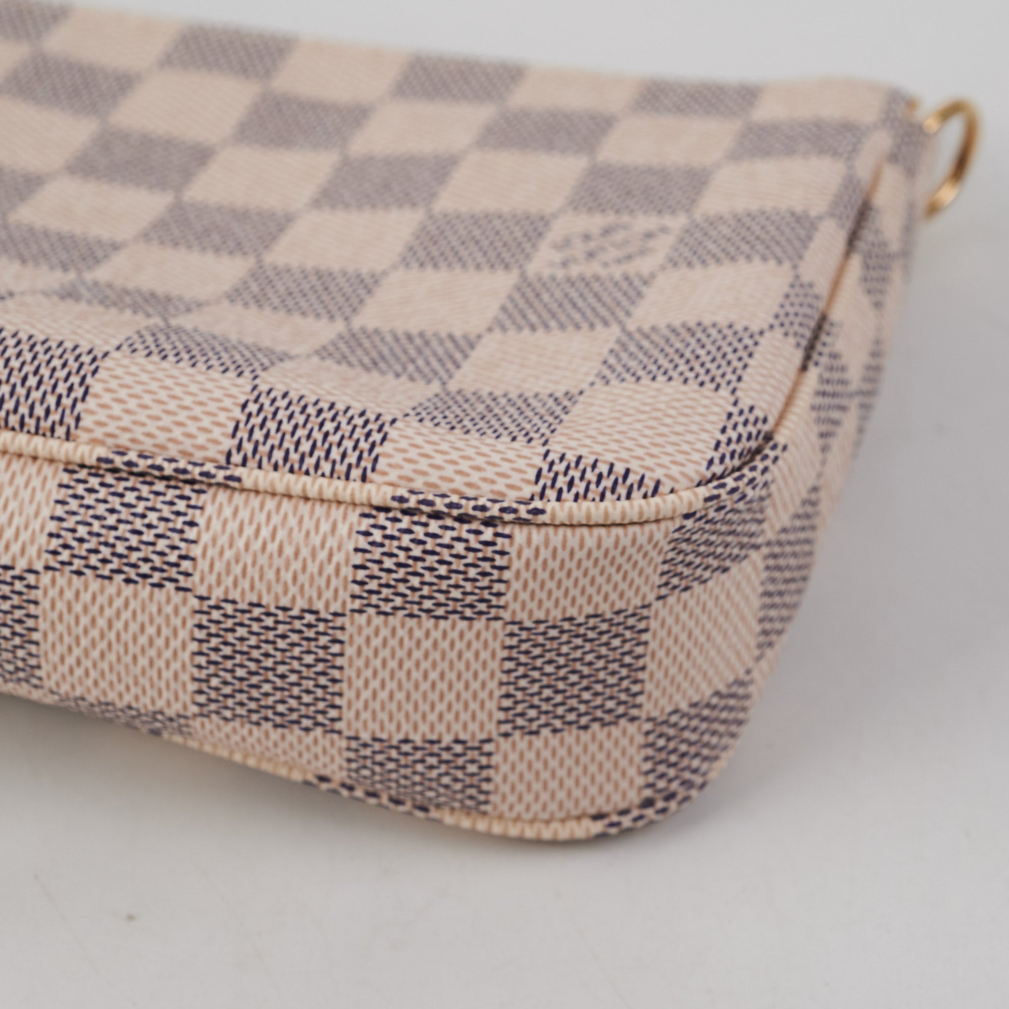 Louis Vuitton Pochette Damier Azur Clutch Crossbody Bag