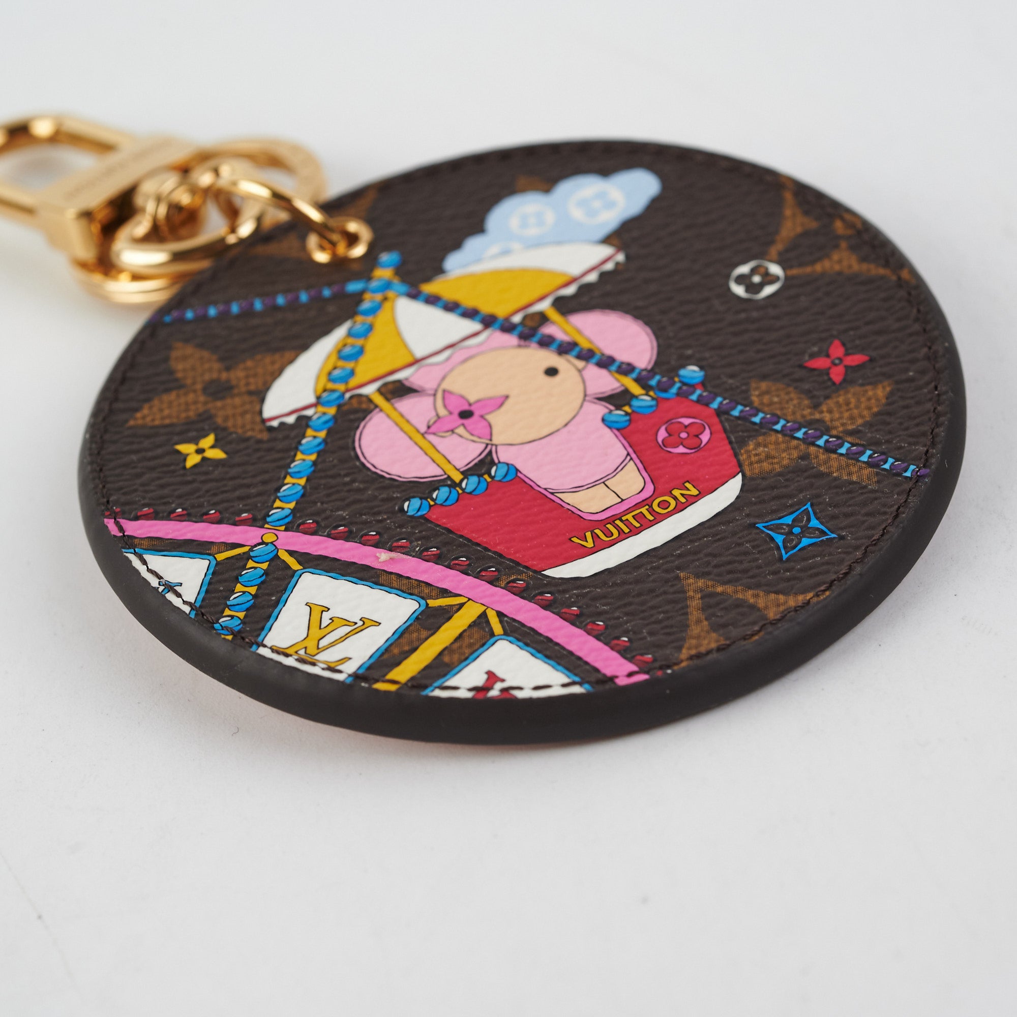 Louis Vuitton Illustre Xmas Seoul Bag Charm And Key Holder Vivienne Holiday  Light Pink in Coated Canvas with Gold-tone - US