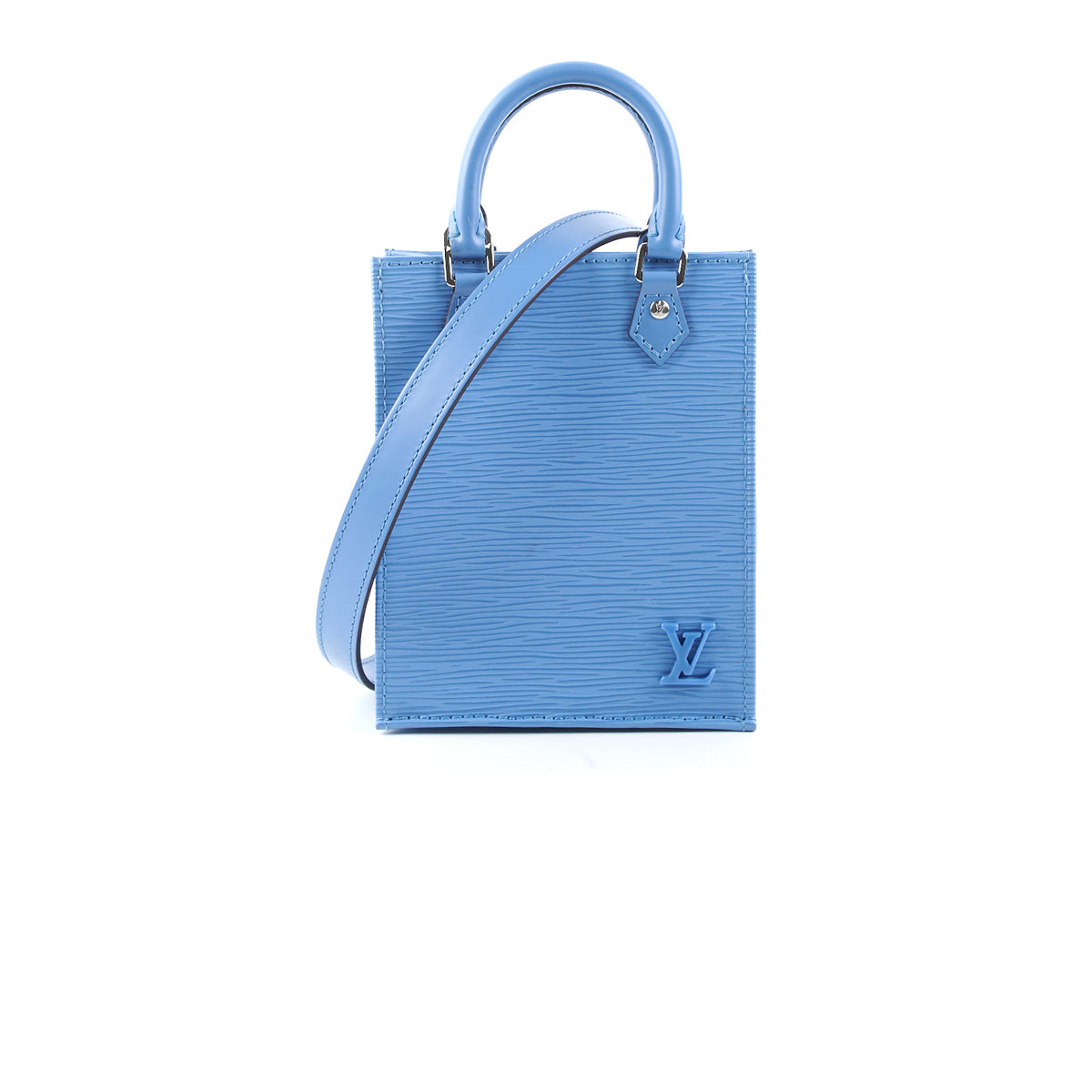 Louis Vuitton, Bags, Louis Vuitton Epi Petit Sac Plat Blue Bag