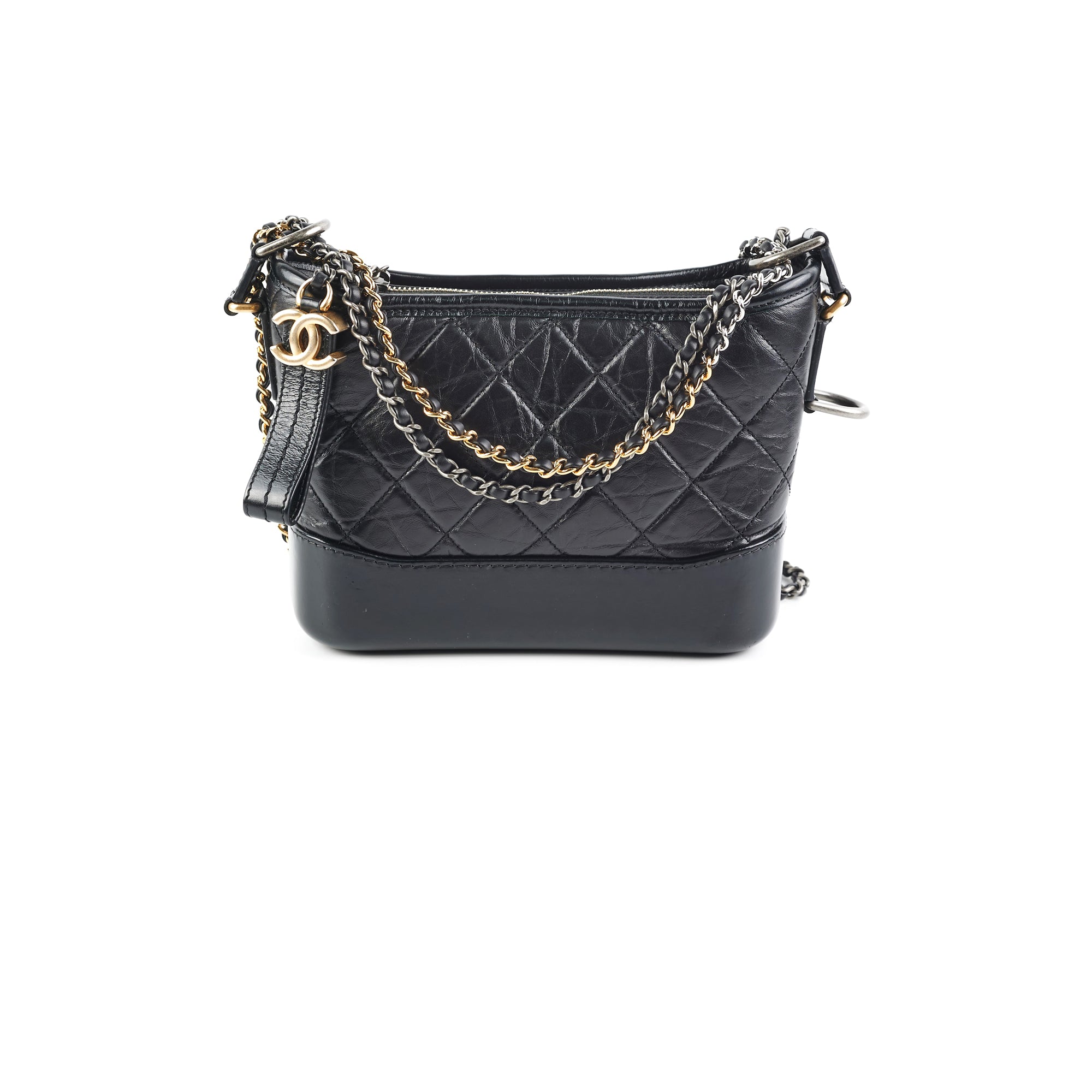 Chanel Gabrielle in Black with Handle Small - TheBrandnameRental