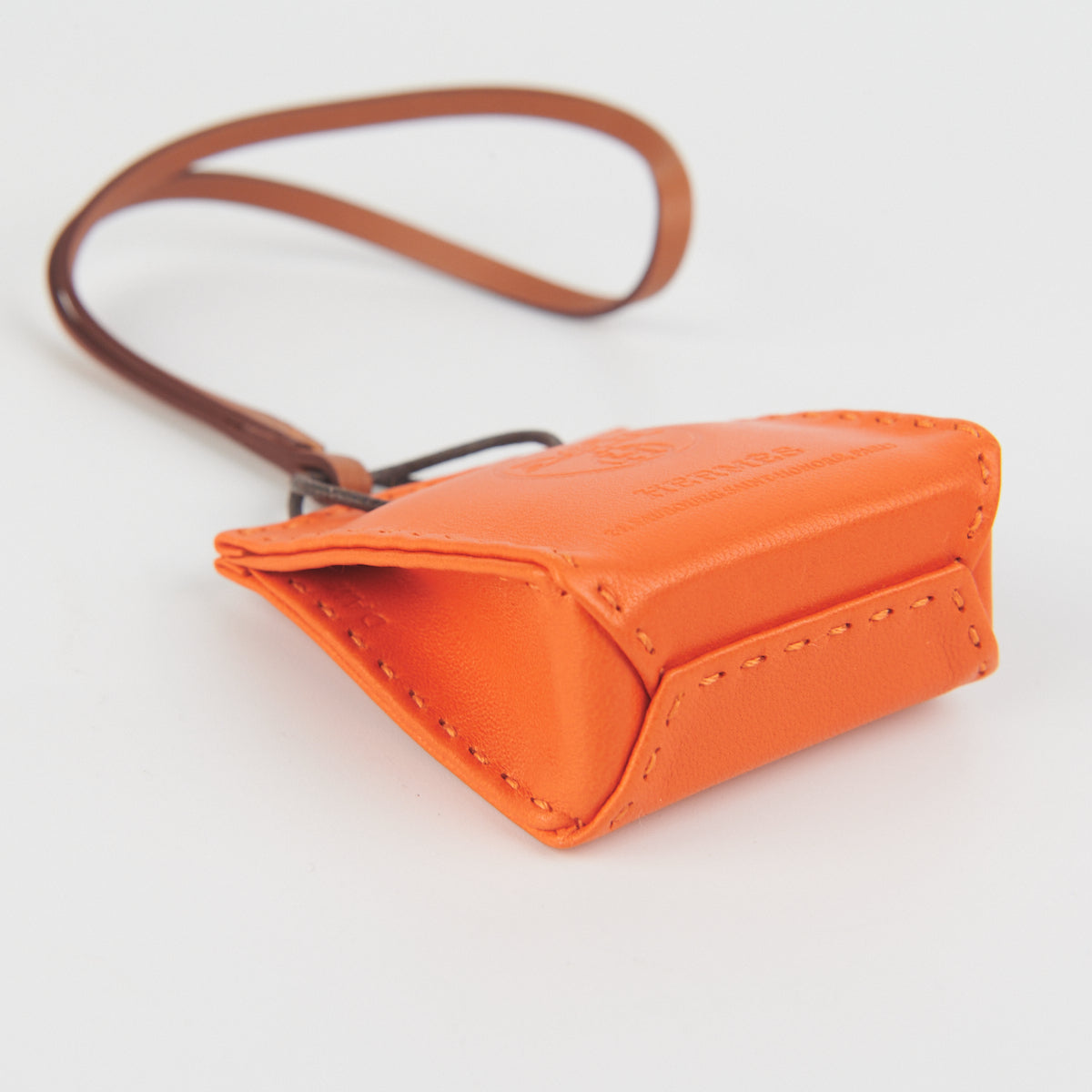 Hermes Orange Mini Shopping Bag Charm – Madison Avenue Couture