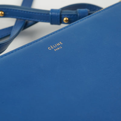 Celine Trio Teal Blue Crossbody Bag ○ Labellov ○ Buy and Sell
