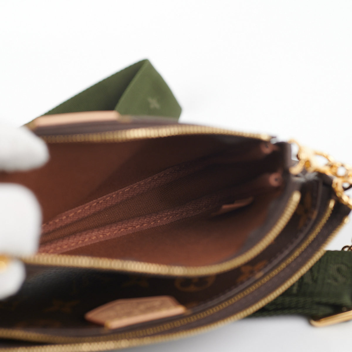 Louis Vuitton Francoise Khaki Fold with Strap 871829 Green