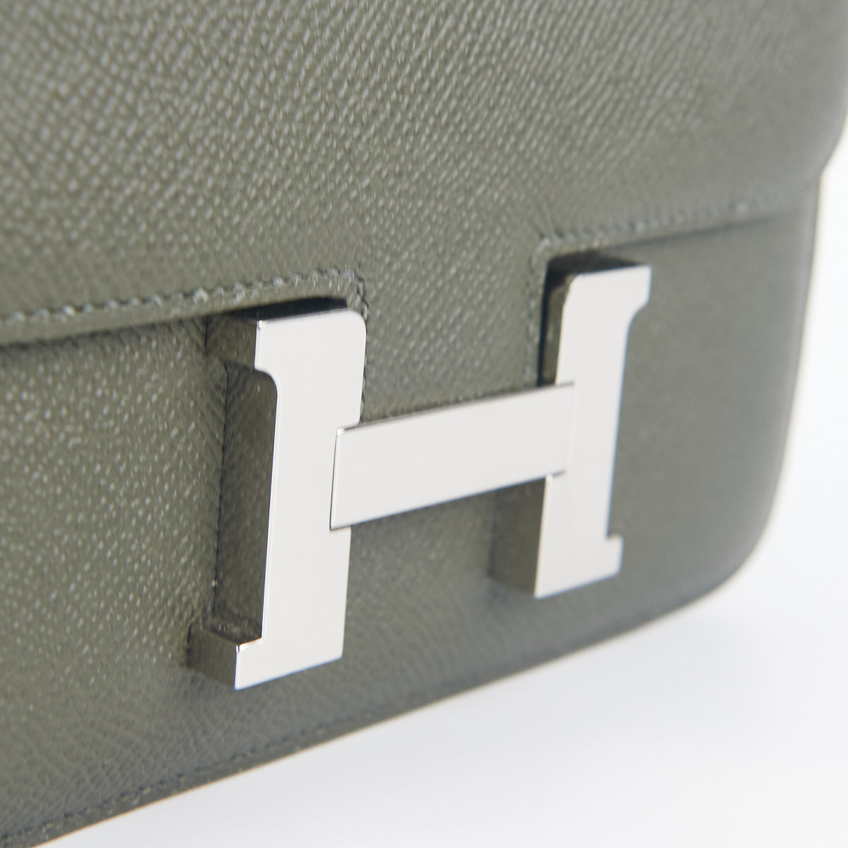 Hermes Mini Constance Epsom C6 Vert De Gris SHW Stamp Z