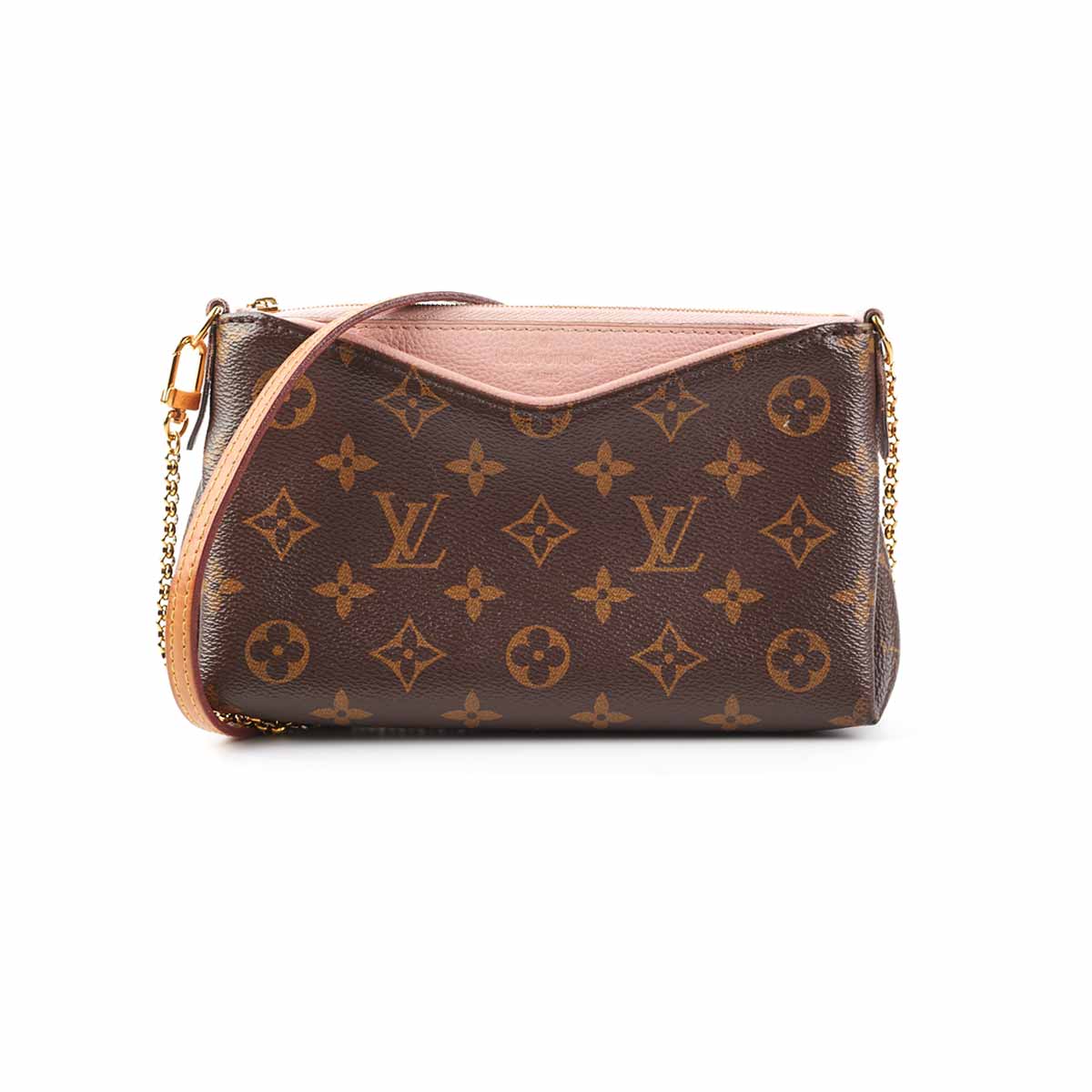 Louis Vuitton Bicolor Monogram Pallas Clutch Crossbody Bag – The Closet