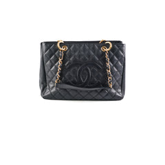 Chanel Grand Shopping Tote GST Black Caviar GHW Shoulder Bag
