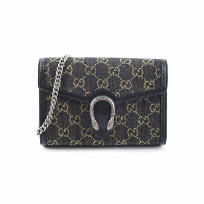 Gucci Dionysus Super Mini GG Shoulder Bag Black - THE PURSE AFFAIR