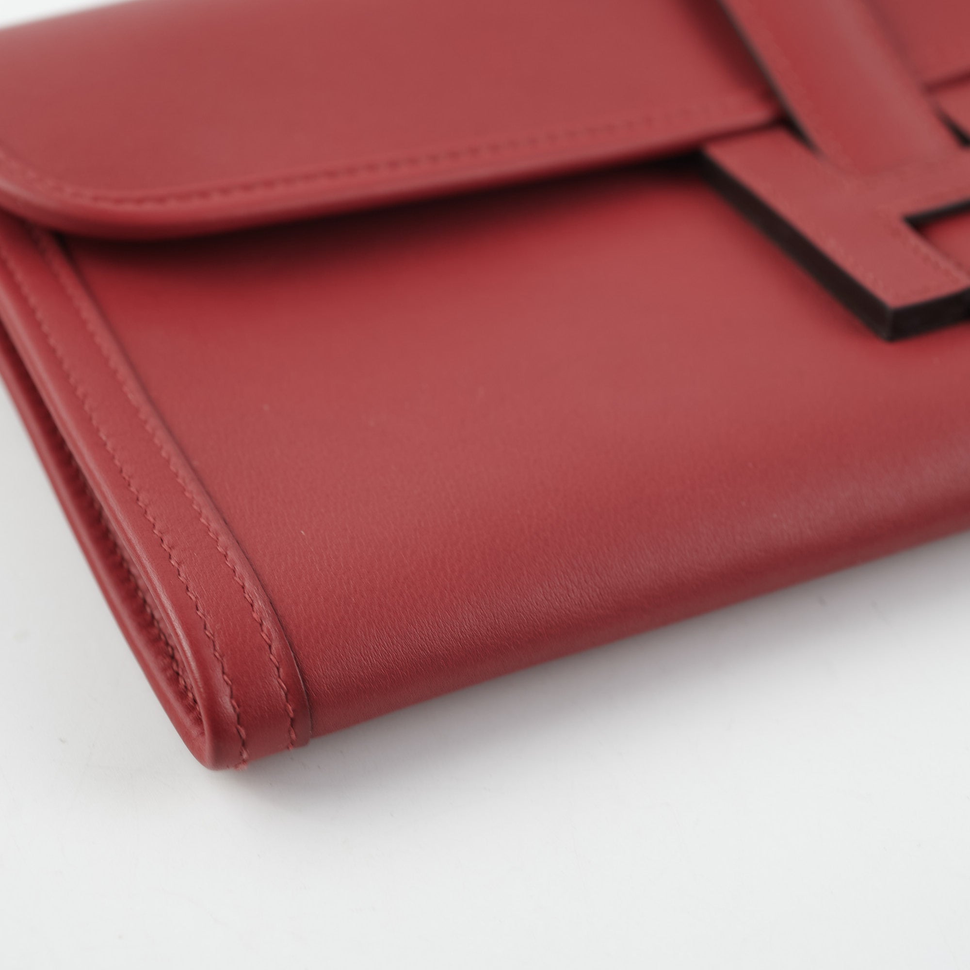 Hermes Rouge Tomate Swift Leather Jige 29 Clutch Bag - Yoogi's Closet