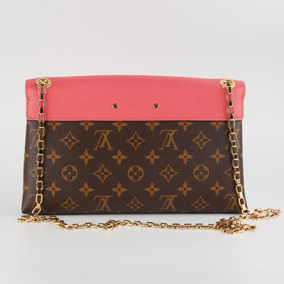 Louis Vuitton Monogram Pallas Clutch Crossbody Pink - THE PURSE AFFAIR