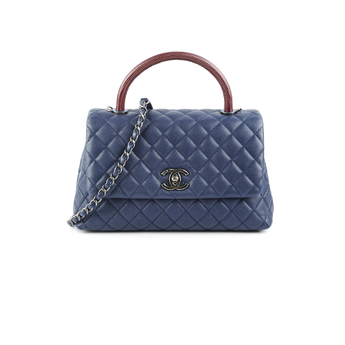 Chanel Coco Handle Navy Small - THE PURSE AFFAIR