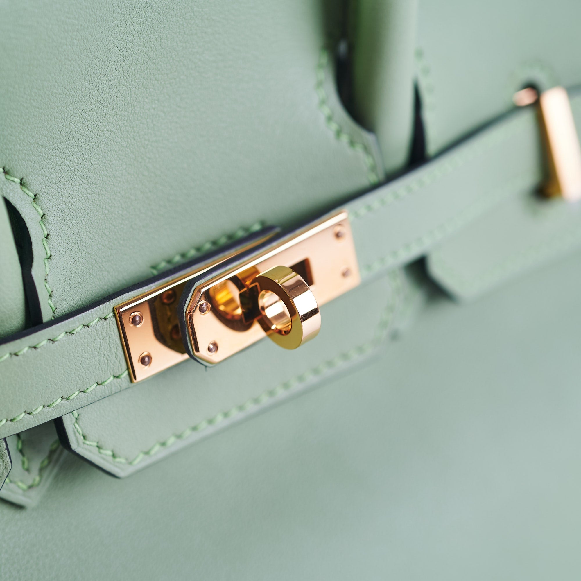 Hermes Birkin bag 25 Vert criquet Swift leather Silver hardware